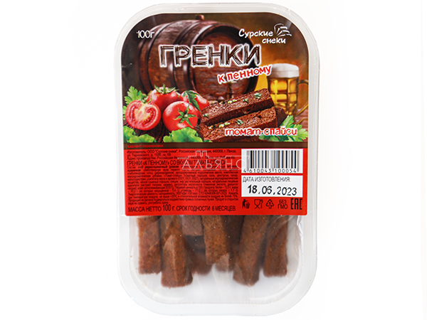 Сурские гренки Томат спайси (100 гр) в Наро-Фоминске