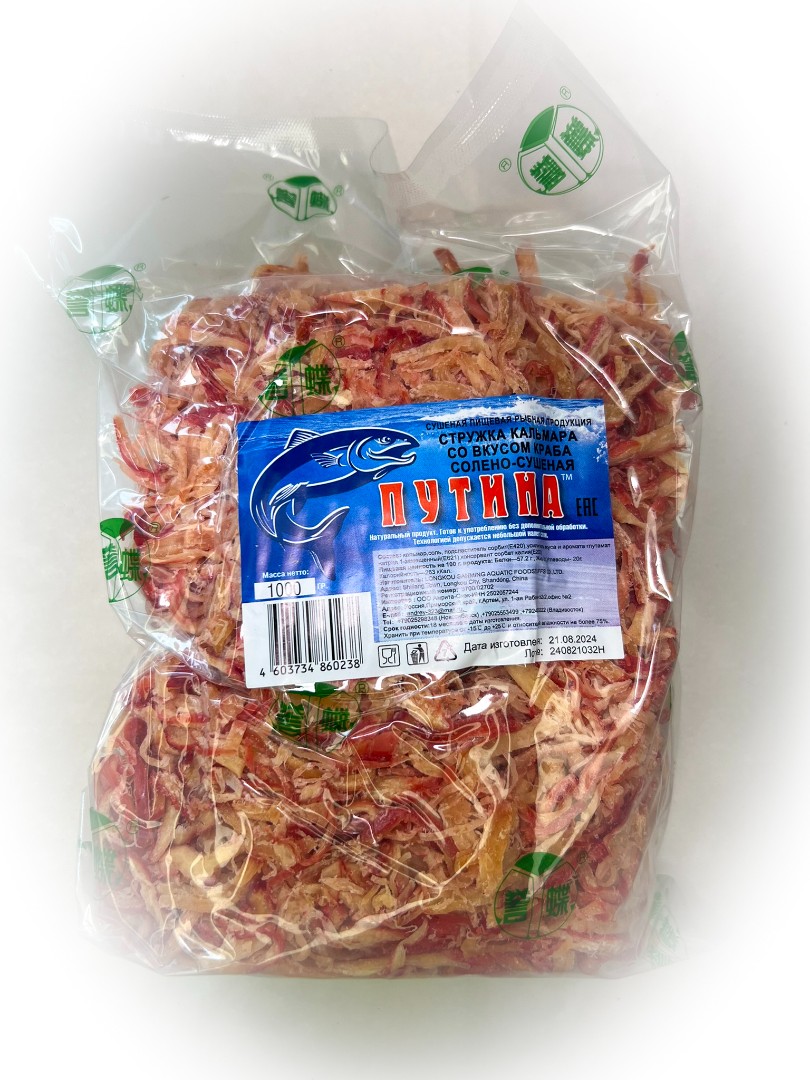 Кальмар стружка со вкусом краба "Розовая" (ПУТИНА) в Наро-Фоминске