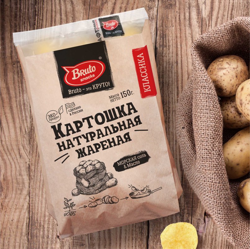 Картофель «Бруто» с солью 130 гр. в Наро-Фоминске